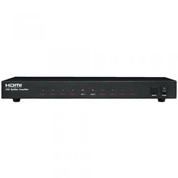 MONACOR HDMI Splitter 8 vie Colore Nero