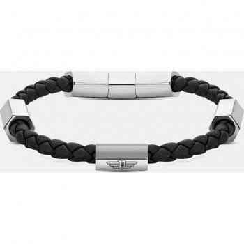 Police Armreif aus Leder (19 cm)