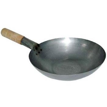 Vogue Flat Base Mild Steel Wok 254mm