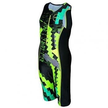 ZONE3 Youth Trisuit – Digital Print Black/Green/Yellow, Size L