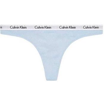 Calvin Klein Tanga, Bleu (AIMLESS 7JC), Taille X-Large (Lot de 2) Femme