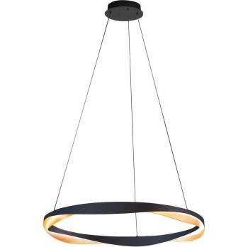 HighLight Ascoli sospensione 85 cm LED nero oro metallo dimmerabile