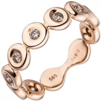 Jubilarer Diamantring – ROtgold JOBO, 58