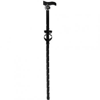 Wooden Walking Stick with Bottle Holder and Bell