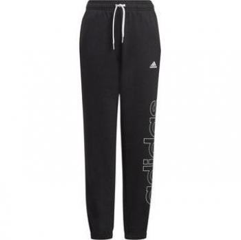 Pantalones largos adidas french terry essentials para niños en negro y blanco