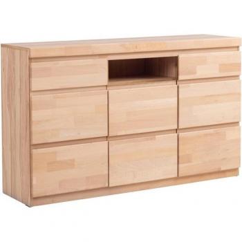 Sideboard OSLO (Home Affaire) – Teilmassiv, 135 × 80 × 35 cm, kernbuche-beige