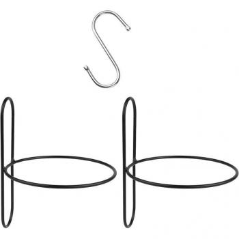 Bancs floraux suspendus – kit 3 pièces, 16×13 cm, fixation à la rambarde