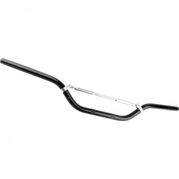 Guidon de moto 80cm noir lisse 7/8