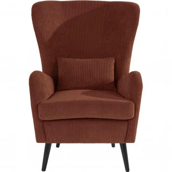 Home&Living Sessel „Salla“ von Guido Maria Kretschmer – Fellimitat / Feincord, Ohrensessel, mit oder ohne Hocker, Größe 78×94×118 cm