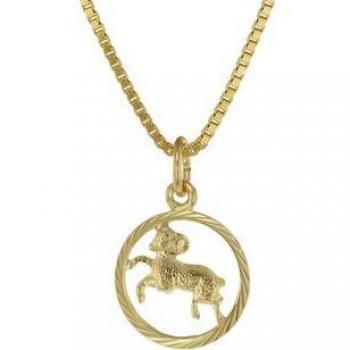 Trendor 75990-04 Sternzeichen Widder 333 Gold + goldplattierte Kinder-Kette