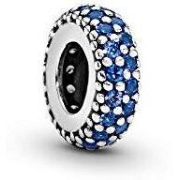 Charm d'Argent PANDORA cristal bleu 791359NCB