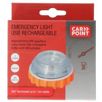Signalétique de Secours Carpoint – LED 360°, Rechargeable, Mag
