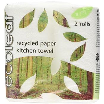 GreenWave 3‑Layer Kitchen Towels – Double Roll Bundle