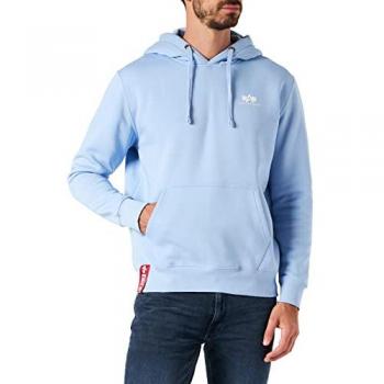 Alpha Industries Men’s Small Light Blue Basic Logo Hoodie