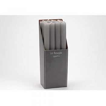 Bougie flambeau gris 25 cm