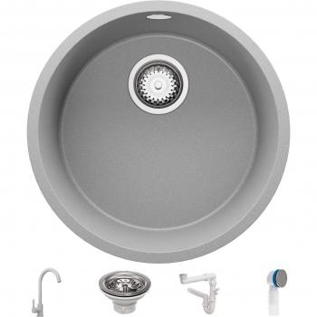 Fregadero sobre Encimera Primagran 50cm – Granito Gris Circular