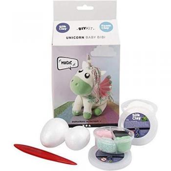 Children’s Green Unicorn Clay Art Kit (Silk & Foam)