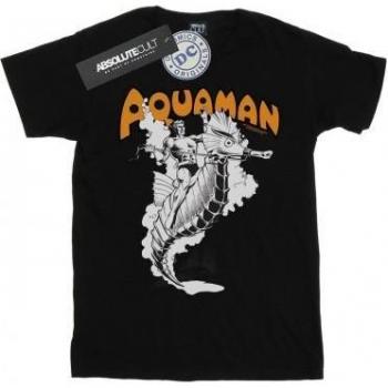 Tee-cotton aquamarine femme pose dynamique Aquaman