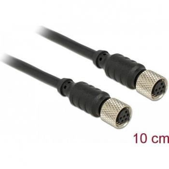 DELOCK 12689 Cable M8 con 6 Patillas y Conector Hembra
