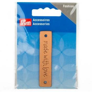 Prym Leather Craft Label Made with Love 60 x 13mm