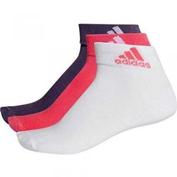 Adidas per Ankle T 3pp Chaussettes Mixte Adulte, Real Pink S18/White/Trace Purple S18, FR : 3XL