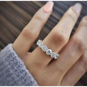 Sortija Nupcial Plata 925 con Piedra Lab 4mm