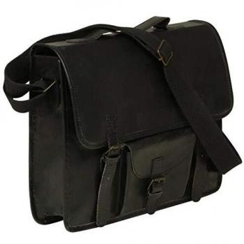 Maletín Negro de Cuero para Laptop