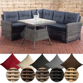 Sierra Garten-Sitzkissen-Set: Esstisch & Lounge‑Kissen – 25 Farbvarianten, Eisengrau/Rauchen