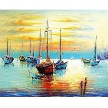 Set de Pintura por Números 30x40cm Veleros