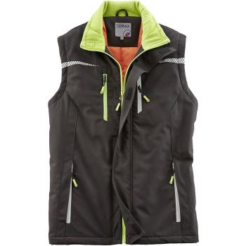 Chaleco de trabajo Terrax Workwear 100% poliéster talla L negro/lima