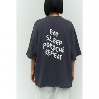 T-shirt Grigia Scura Oversize