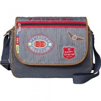 Tote Escolar Be Awesome Today Gris
