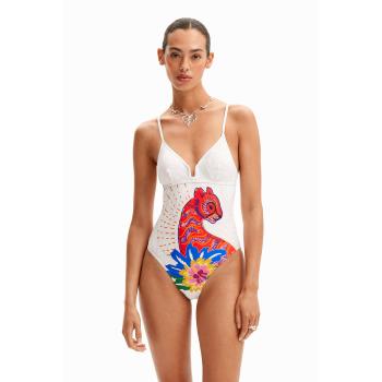 Desigual Costume Completo in Sfumature di Blu, Giallo, Rosso e Bianco