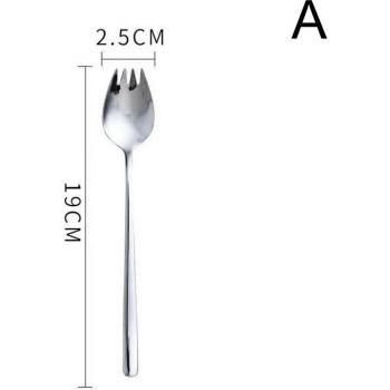 Edelstahl Kombi-Gabel-Löffel für Nudeln und Salat