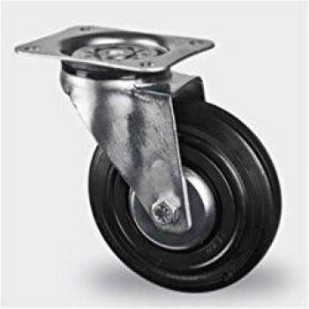 Roulette pivotante 80mm pour sol industriel