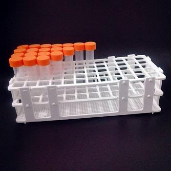 Soporte para tubos de prueba 15 ml, 60 pozos, color blanco