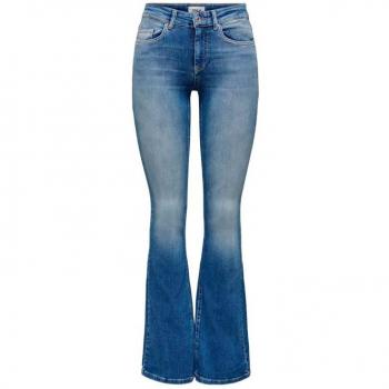 Only Jeans Blush Life Flared Medium Blue Denim