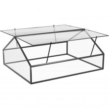 Outsunny Alu Frühbeet Gewächshaus mit wetterfester Abdeckung 117 x 97 x 52 cm