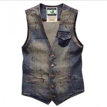 Chaleco Casual Denim Estilo V 4XL