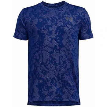 Under Armour TechVent Geode Short Sleeve T-Shirt – 7‑Year Boy (Tech Blue / Black)