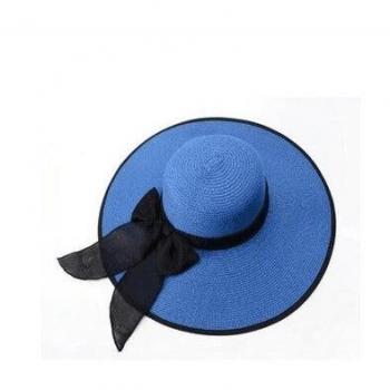 BINGYUANHAOXUAN Large Women's Beach Hat with Sun Protection and Ribbon Detail