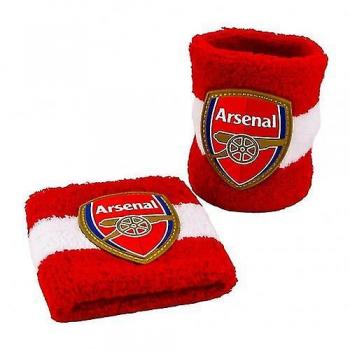 Bracelet tissu Arsenal FC Emblème (Lot de 2) Rouge/Blanc Ajustement Unique