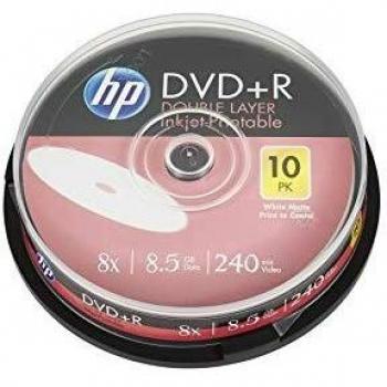 HP DVD+R Doble Capa 8X Tarrina 10 piezas