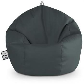 Puff Pelota Polipiel Interior Gris Happers