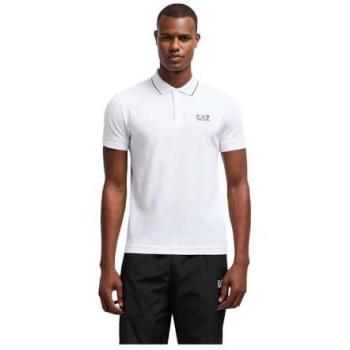 Polo EA7 Élégance Piquet Blanc