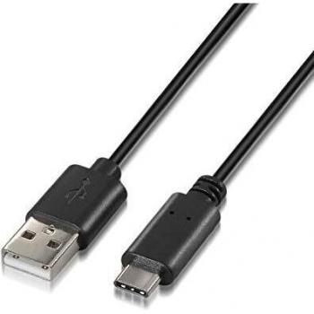 Cabo USB AISENS 0,5m Tipo-C Macho a Tipo-A Macho Preto A107-0050