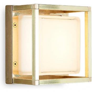 Applique LED Ice Cubic 3404, ottone natur per esterni