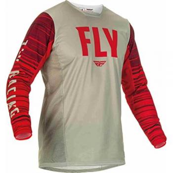 Fly Racing Kinetic Wave Maillot motocross M Gris Rouge