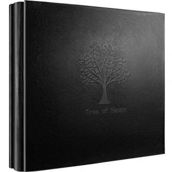 Photo Album 4 X 6 600 Pockets Photos Black Leather Cover Extra Large Capacity We