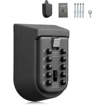 Outdoor Wall-Mounted Key Storage with Push-Button Lock
